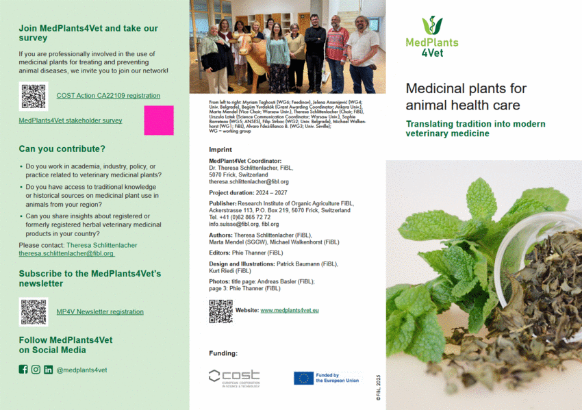 Flyer: Medicinal plants for animals health care